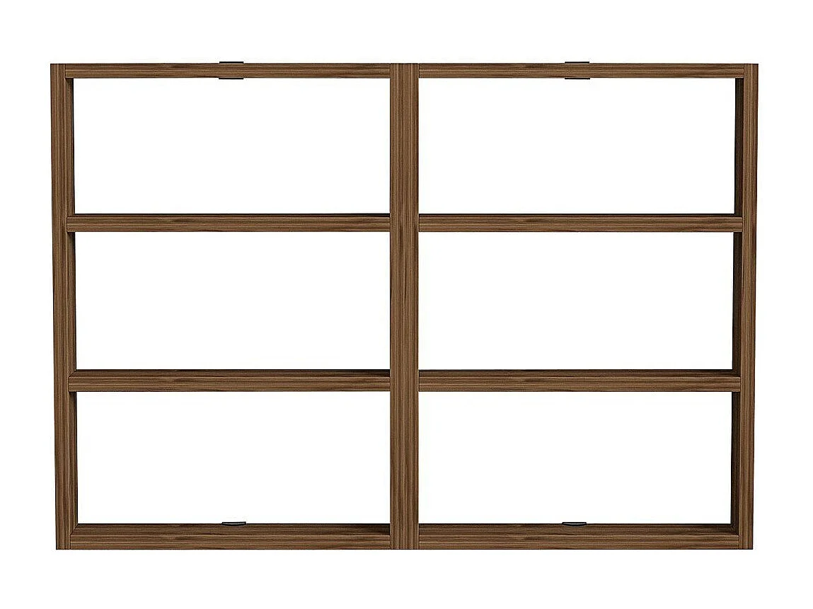 Prateleira de parede design com 6 prateleiras em madeira melaminada H60 cm - JOY