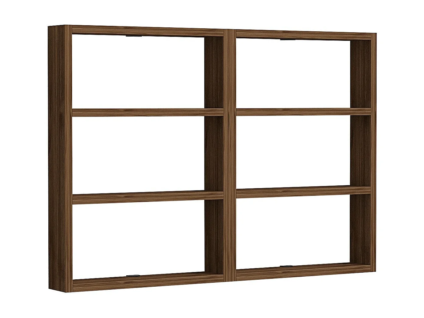 Prateleira de parede design com 6 prateleiras em madeira melaminada H60 cm - JOY