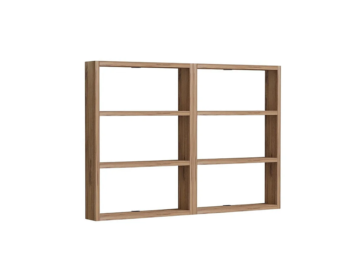 Estante de parede design com 6 prateleiras em madeira melaminada H60 cm - JOY