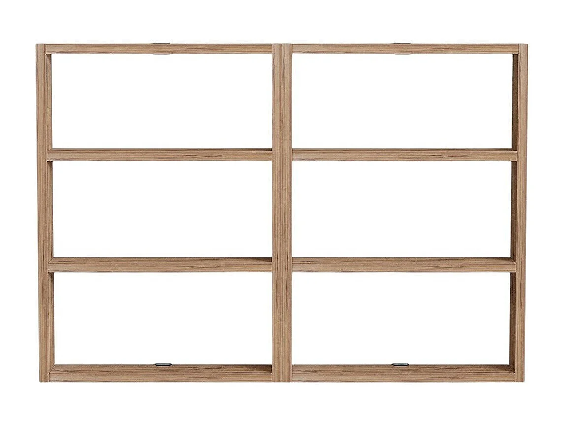 Estante de parede design com 6 prateleiras em madeira melaminada H60 cm - JOY