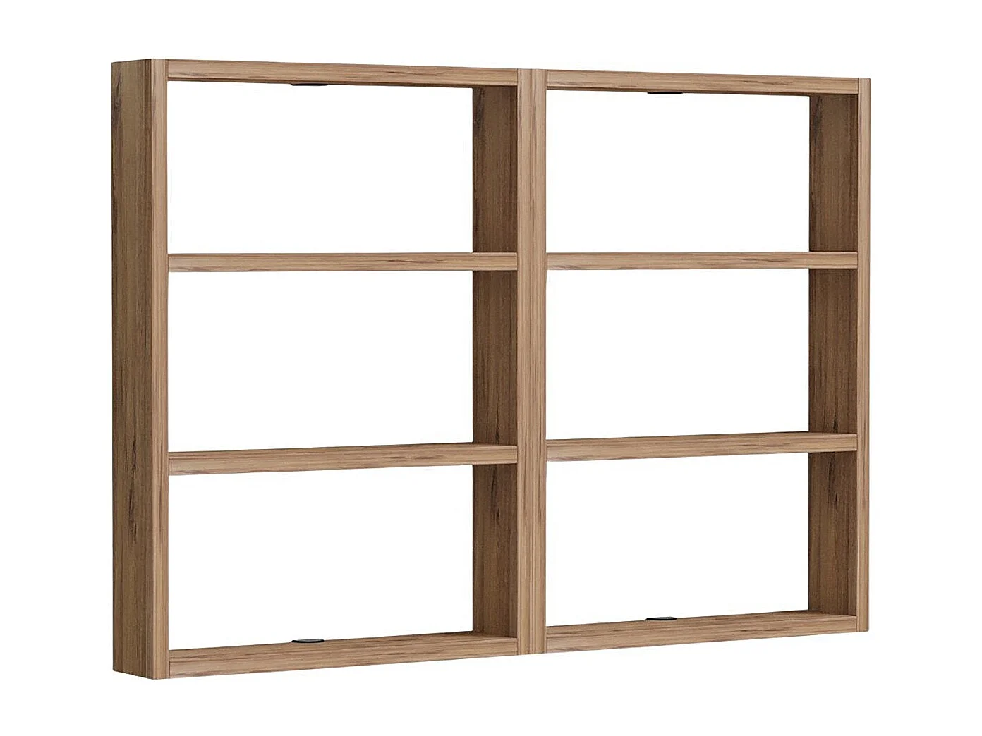 Estante de parede design com 6 prateleiras em madeira melaminada H60 cm - JOY