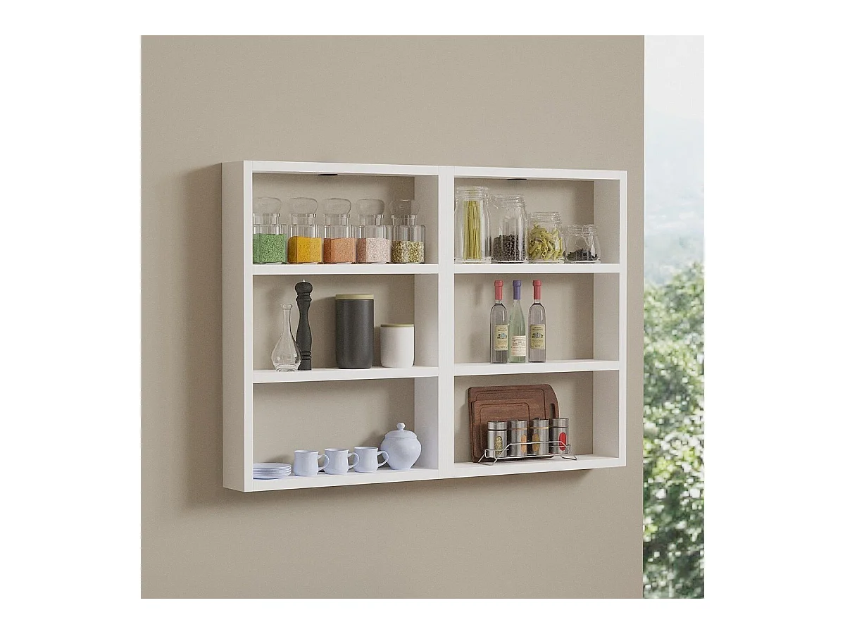 Etagère murale 6 tablettes H60 cm - JOY