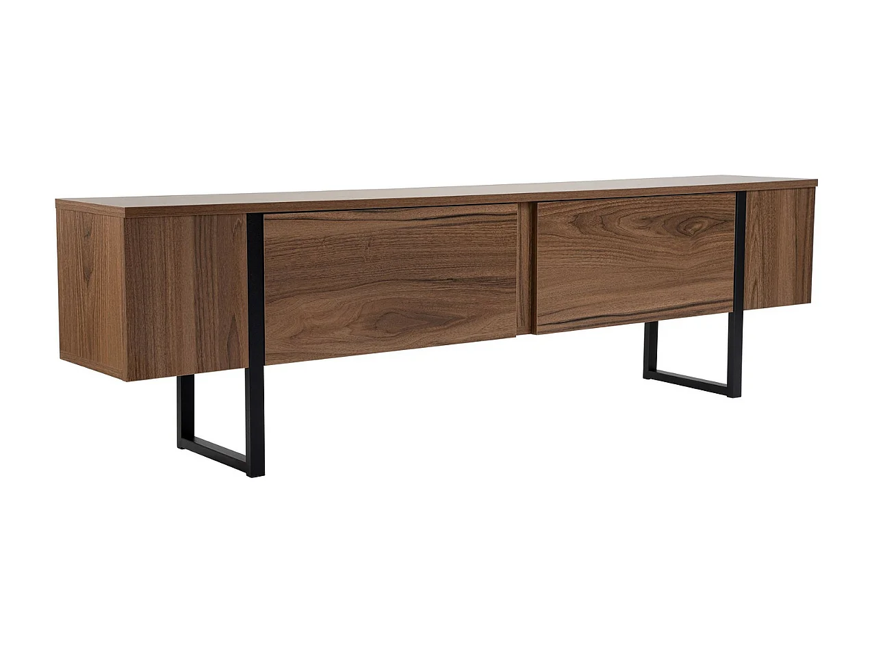 Meuble TV 2 portes abattantes L180 cm - SERENITY