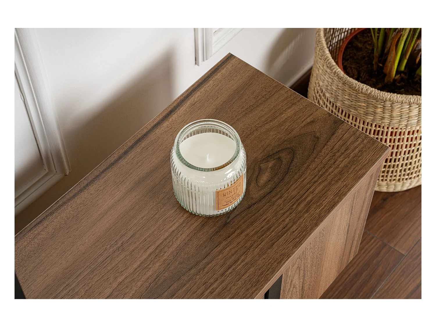 Meuble TV 2 portes abattantes L180 cm - SERENITY