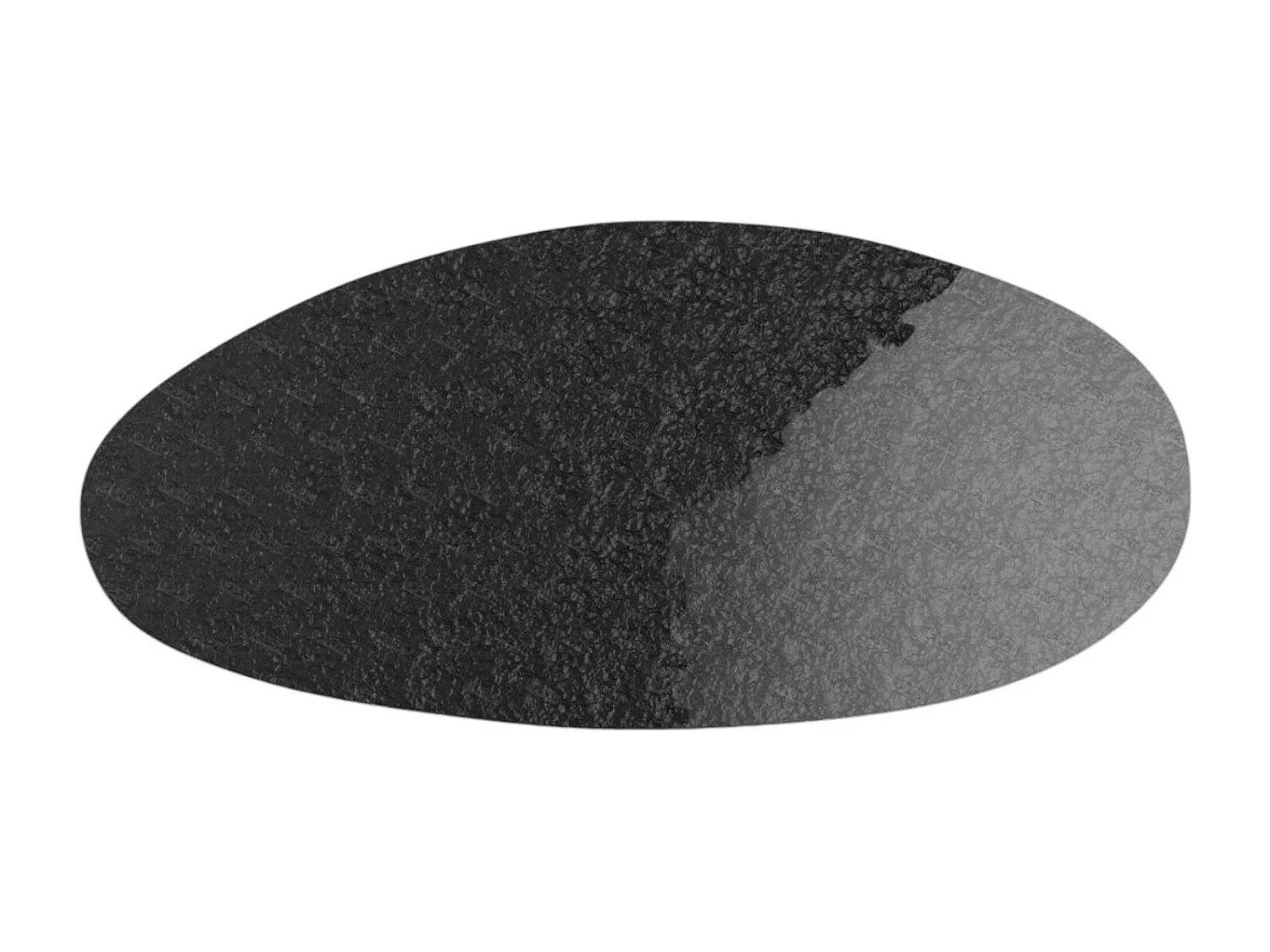 Table à manger noire en verre ondulé forme organique 280 cm LIGURIE