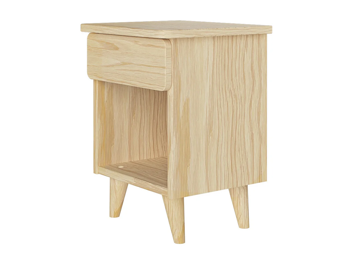 Chevet avec tiroir  bois massif bois naturel LILOW