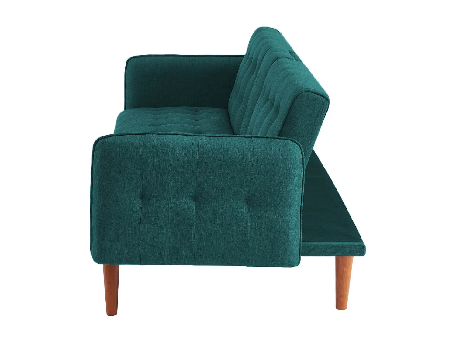 Canapé 3 places convertible avec tablette centrale rabattable vert INVERNESS