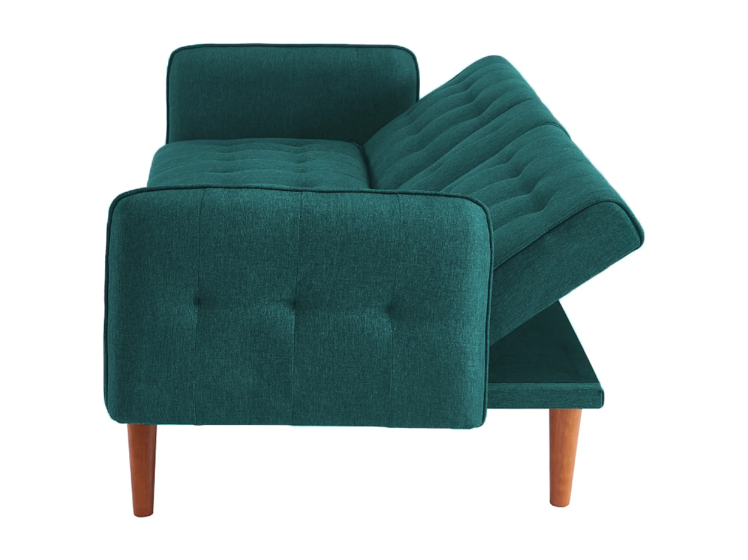 Canapé 3 places convertible avec tablette centrale rabattable vert INVERNESS