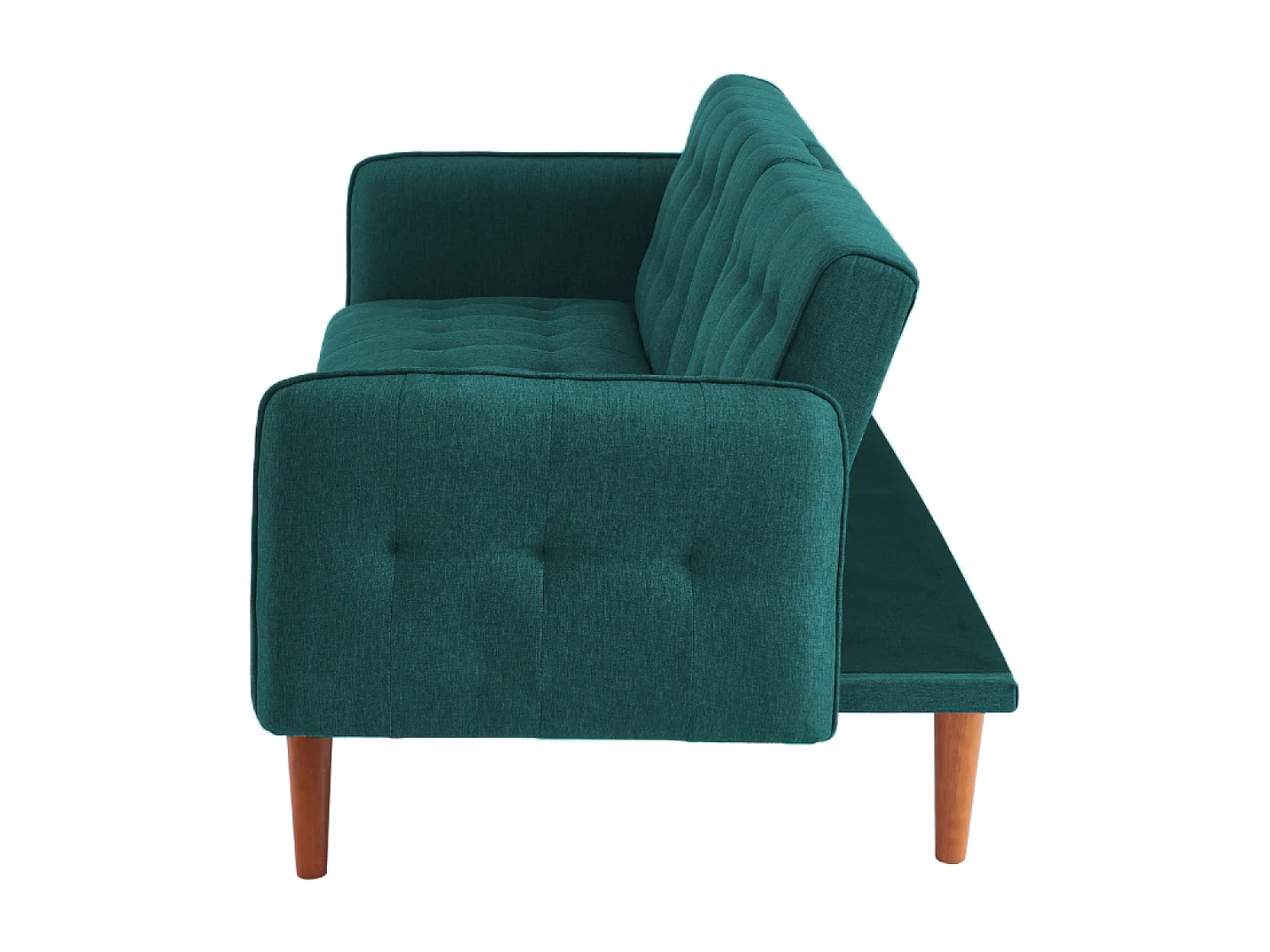 Canapé 3 places convertible avec tablette centrale rabattable vert INVERNESS