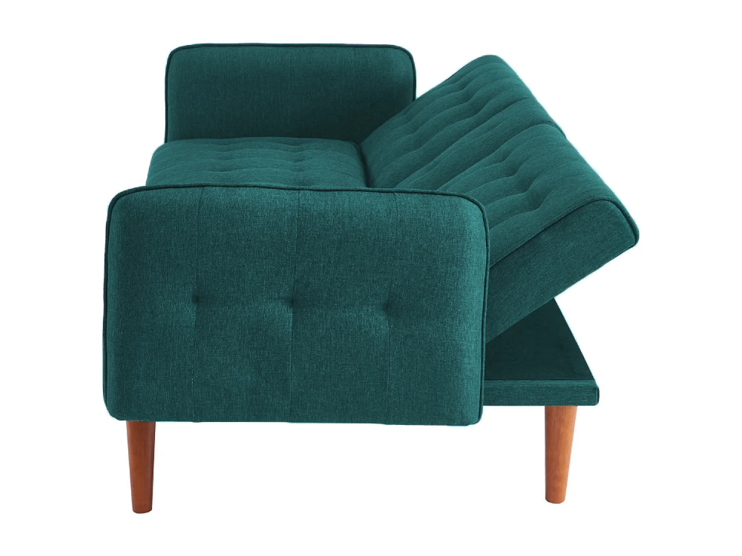 Canapé 3 places convertible avec tablette centrale rabattable vert INVERNESS