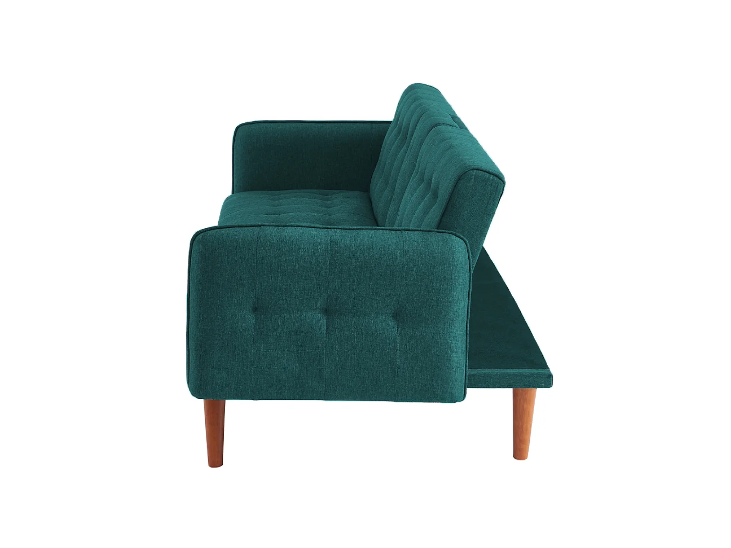 Sofá-cama de 3 lugares conversível verde com mesa central rebatível INVERNESS