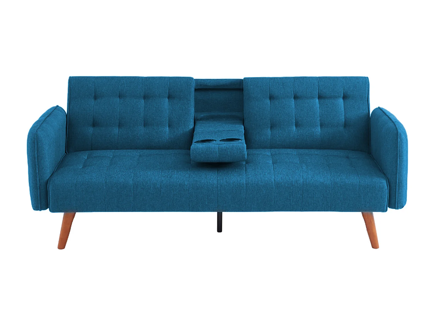 Omvormbare 3-zits Slaapbank in Turquoise met Opklapbaar Middentafel INVERNESS