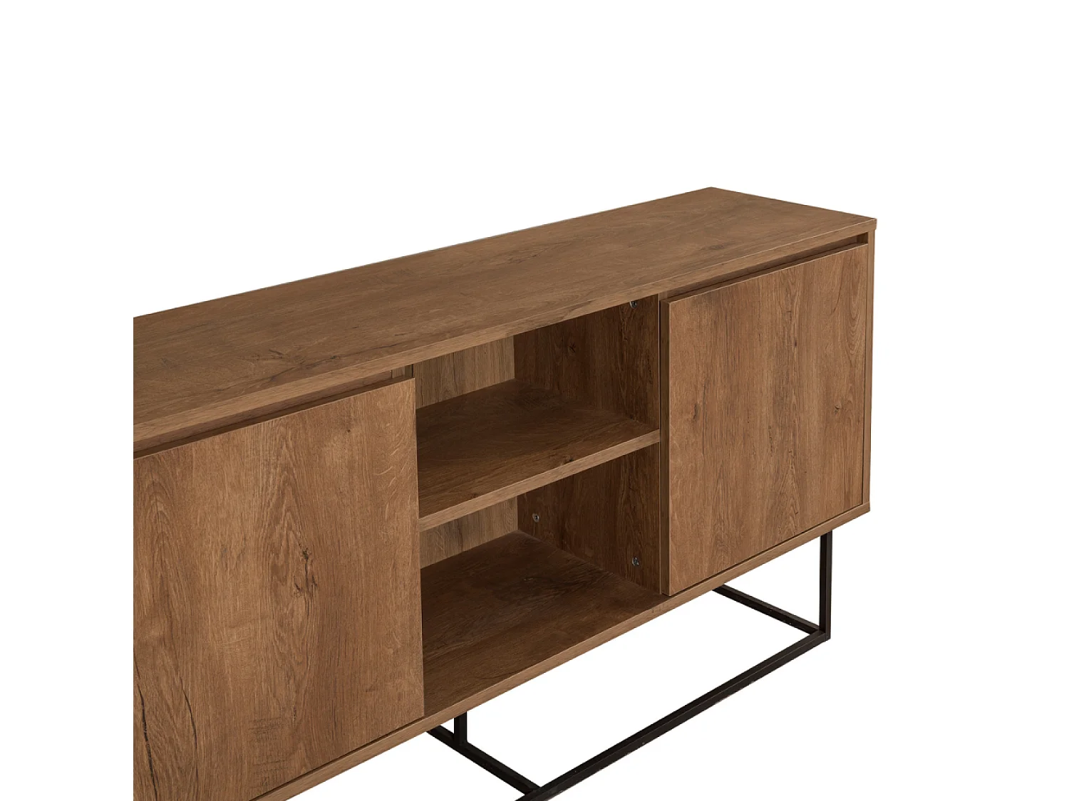 Buffet 2 portes 6 espaces de rangement 140 cm BREZNO