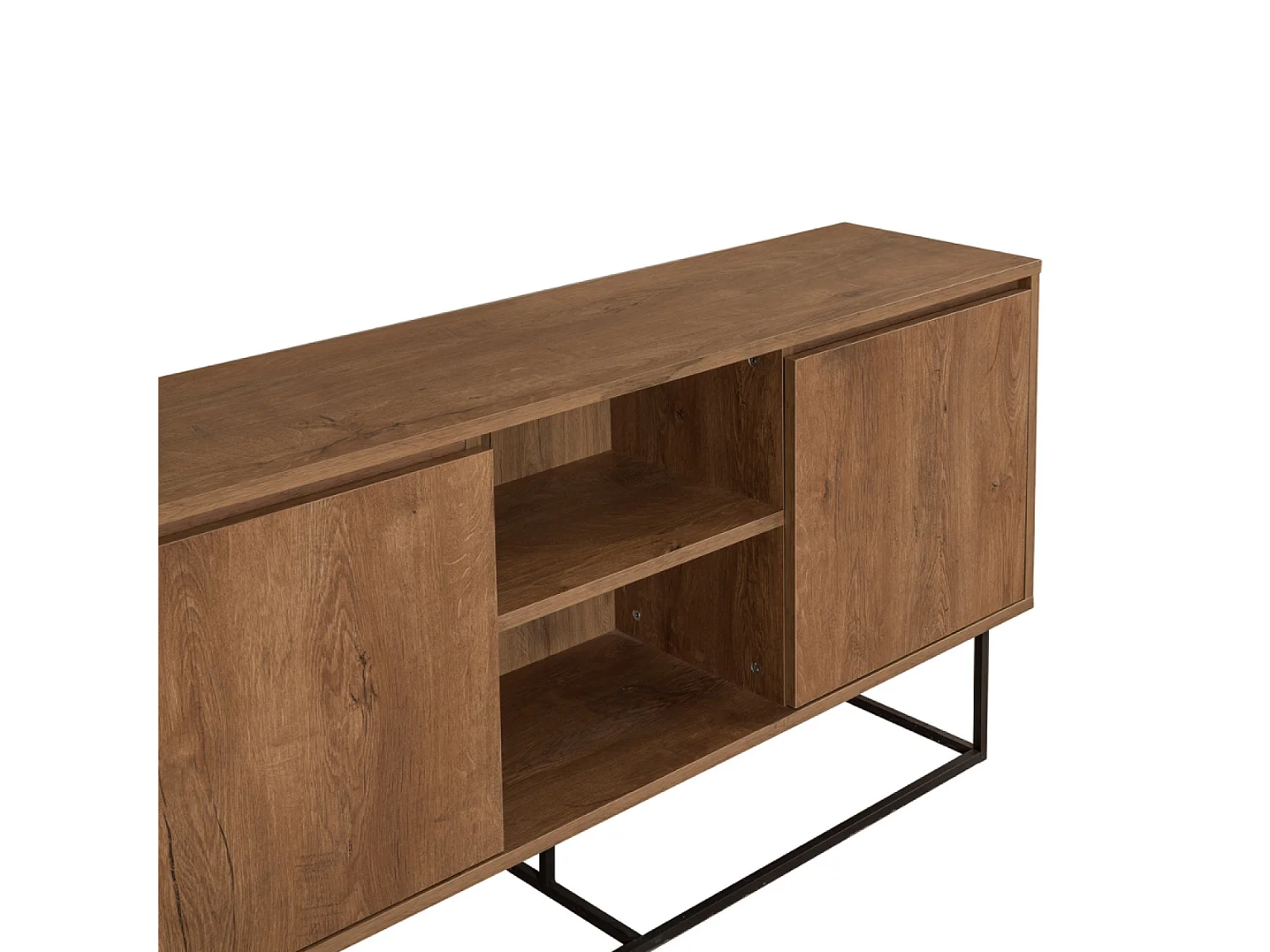 Buffet 2 portes 6 espaces de rangement 140 cm BREZNO