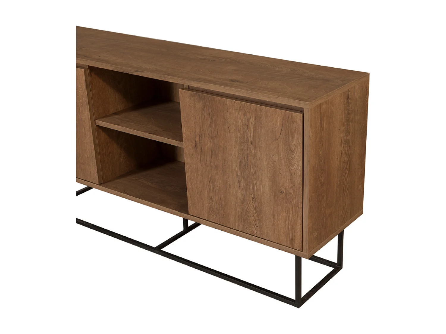 Buffet 2 portes 6 espaces de rangement 140 cm BREZNO