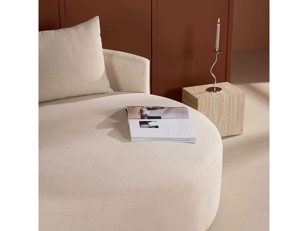 Canapé rond 150 cm en polyester Kelso