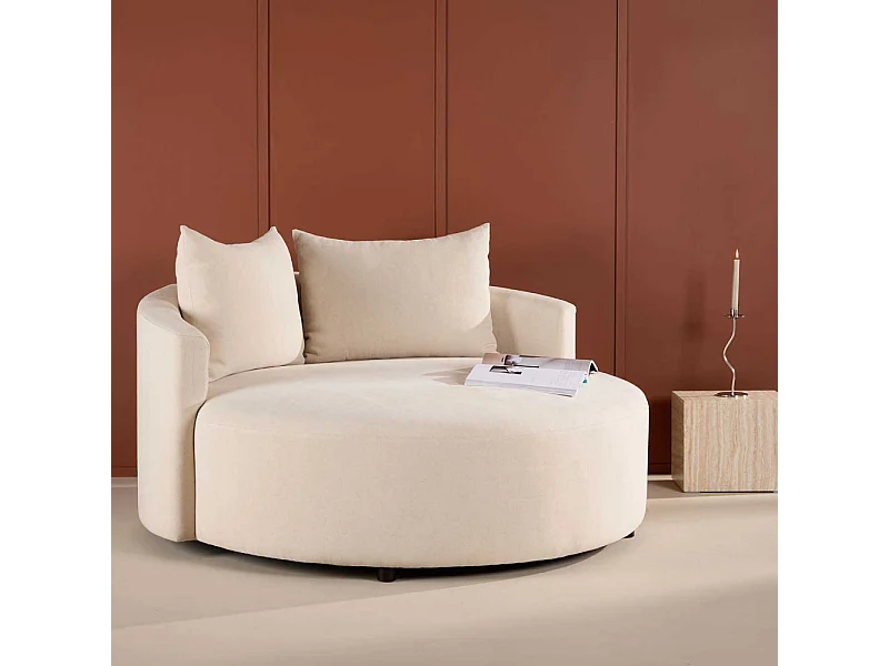 Kelso bank Ø150cm 3-persoons beige.