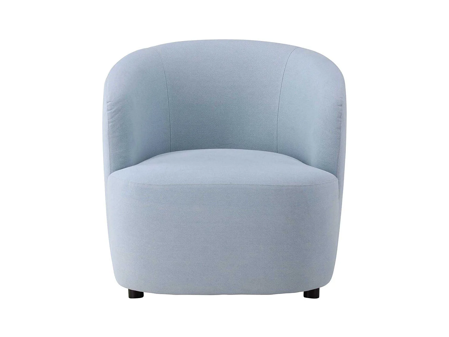 Fauteuil Design Effet Lin "Bobbo" 85cm Bleu Clair