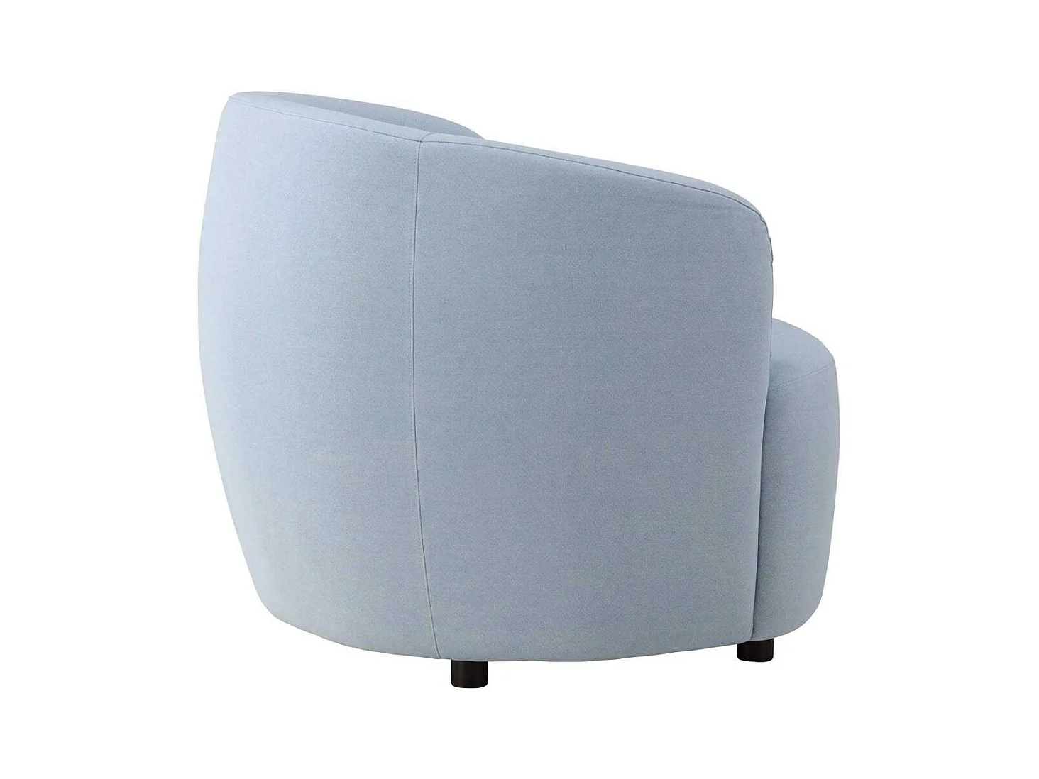 Fauteuil Design Effet Lin "Bobbo" 85cm Bleu Clair