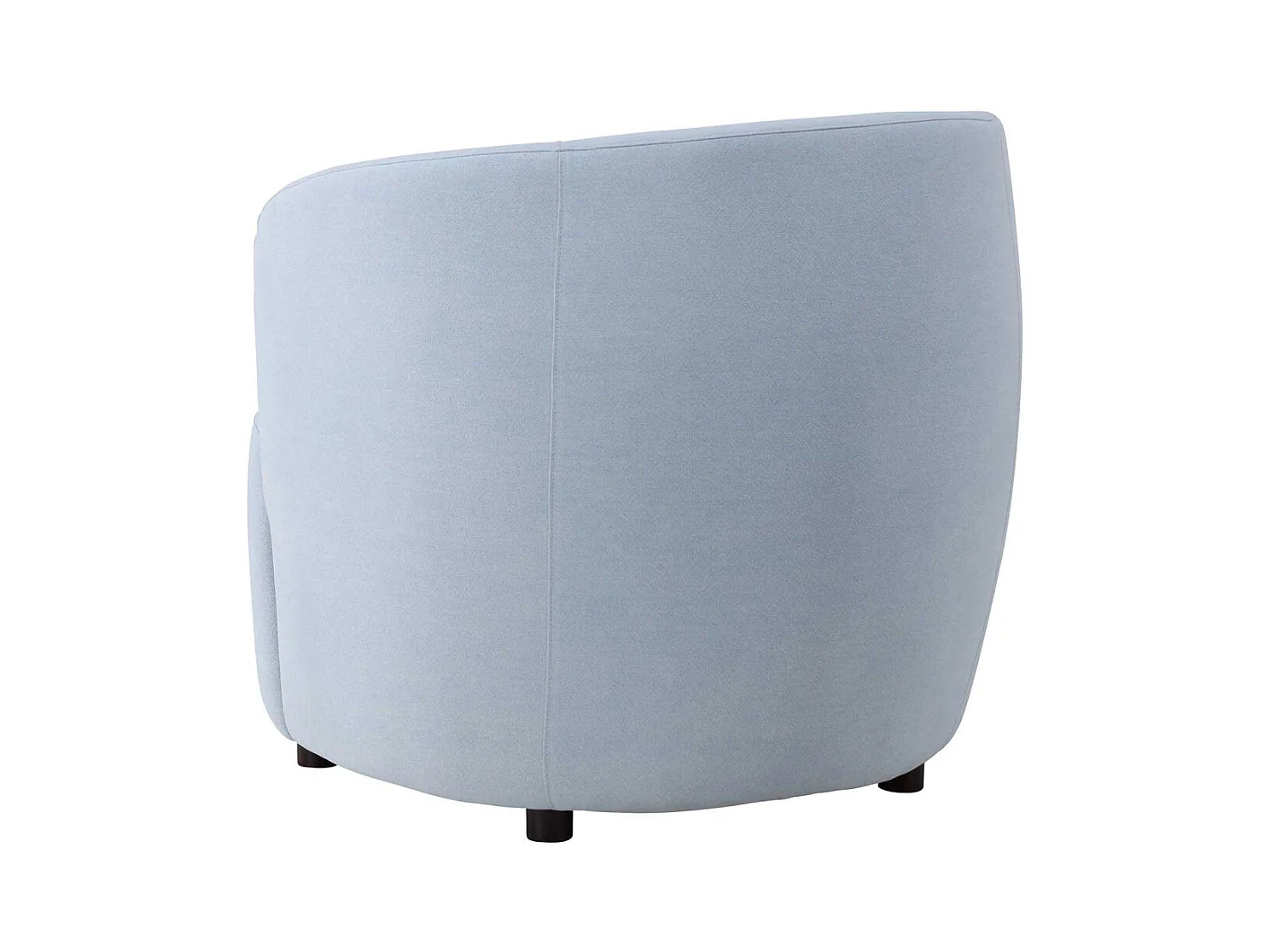 Fauteuil Design Effet Lin "Bobbo" 85cm Bleu Clair