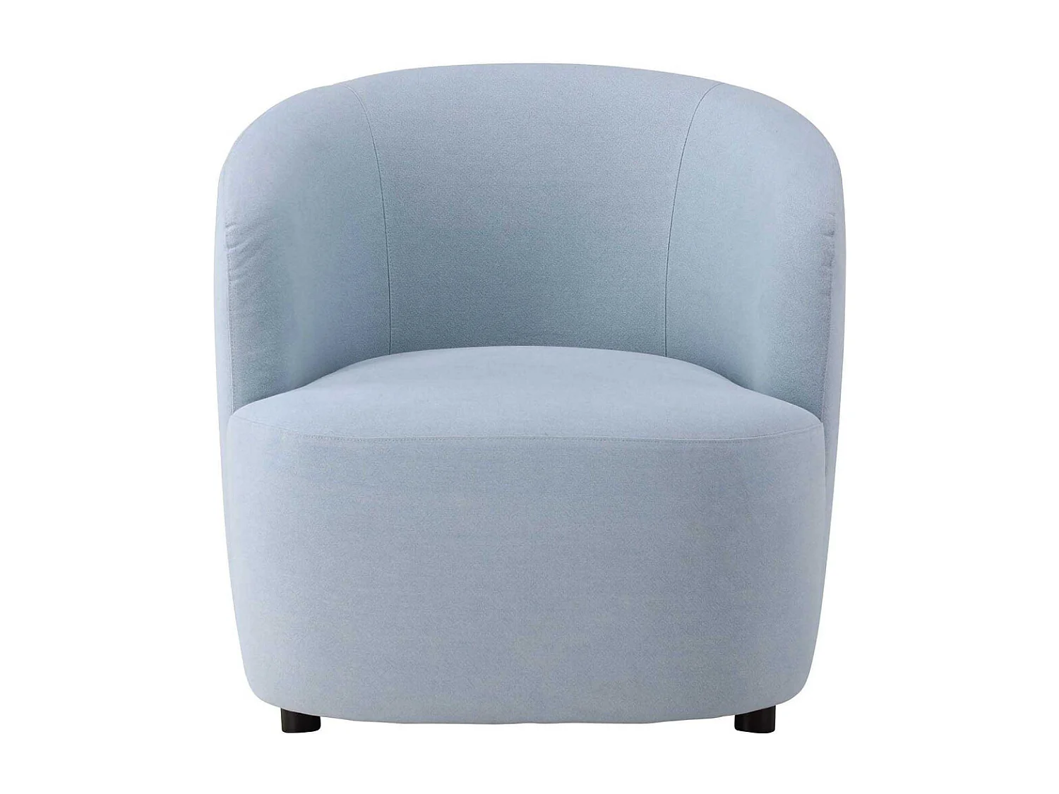 Fauteuil Design Effet Lin "Bobbo" 85cm Bleu Clair