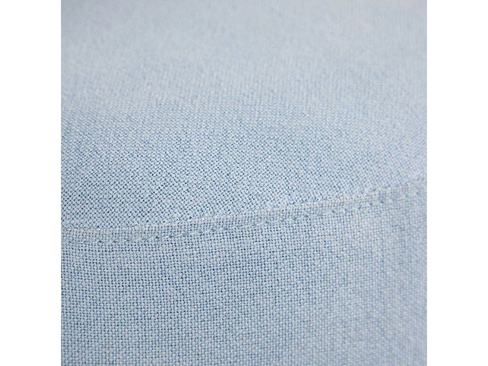 Fauteuil Design Effet Lin "Bobbo" 85cm Bleu Clair