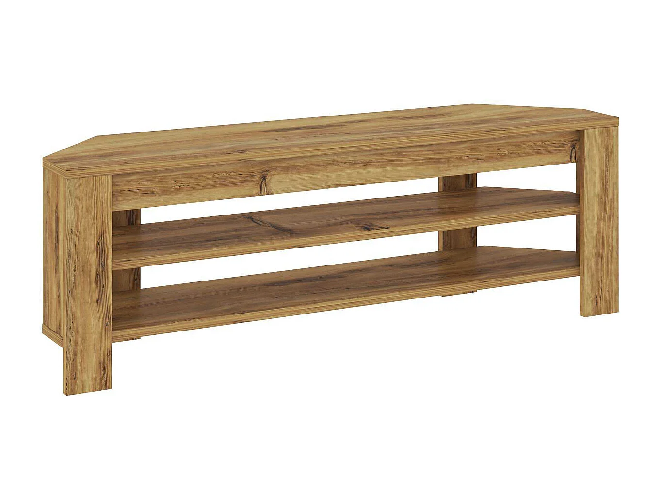 TV-Ständer – 120 cm x 40 cm x 30 cm – Eiche – Melaminbeschichtete Spanplatte