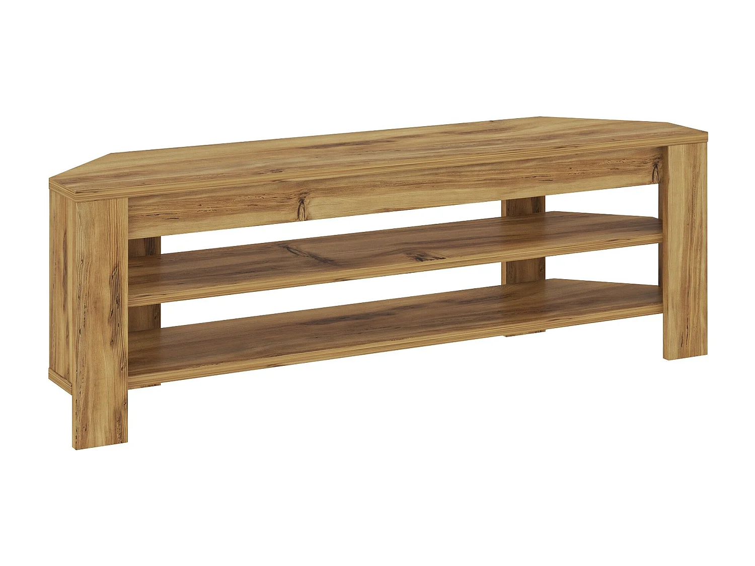 TV-Ständer – 120 cm x 40 cm x 30 cm – Eiche – Melaminbeschichtete Spanplatte