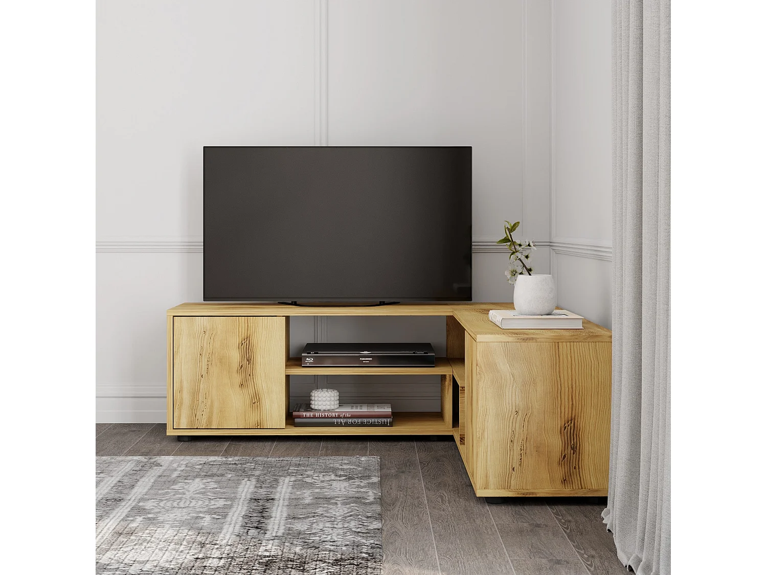 TV-Ständer – 120 x 40 x 35 cm – Rosa – Spanplatte