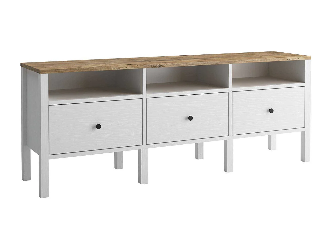 Meuble TV en agglomeré Bruno 3 portes