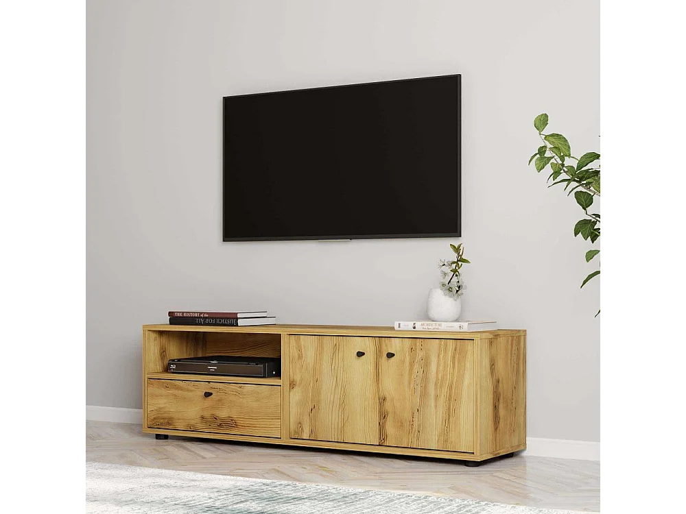 Meuble TV 3 portes en aggloméré Pao