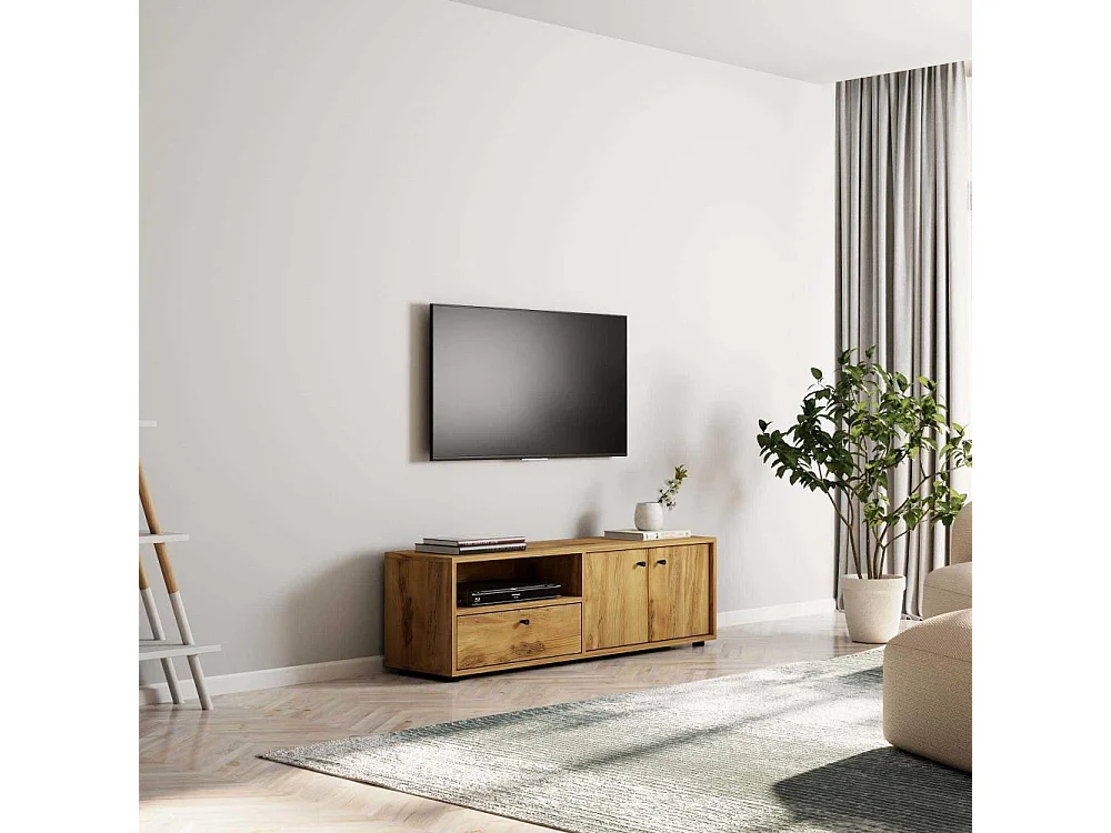 Meuble TV 3 portes en aggloméré Pao