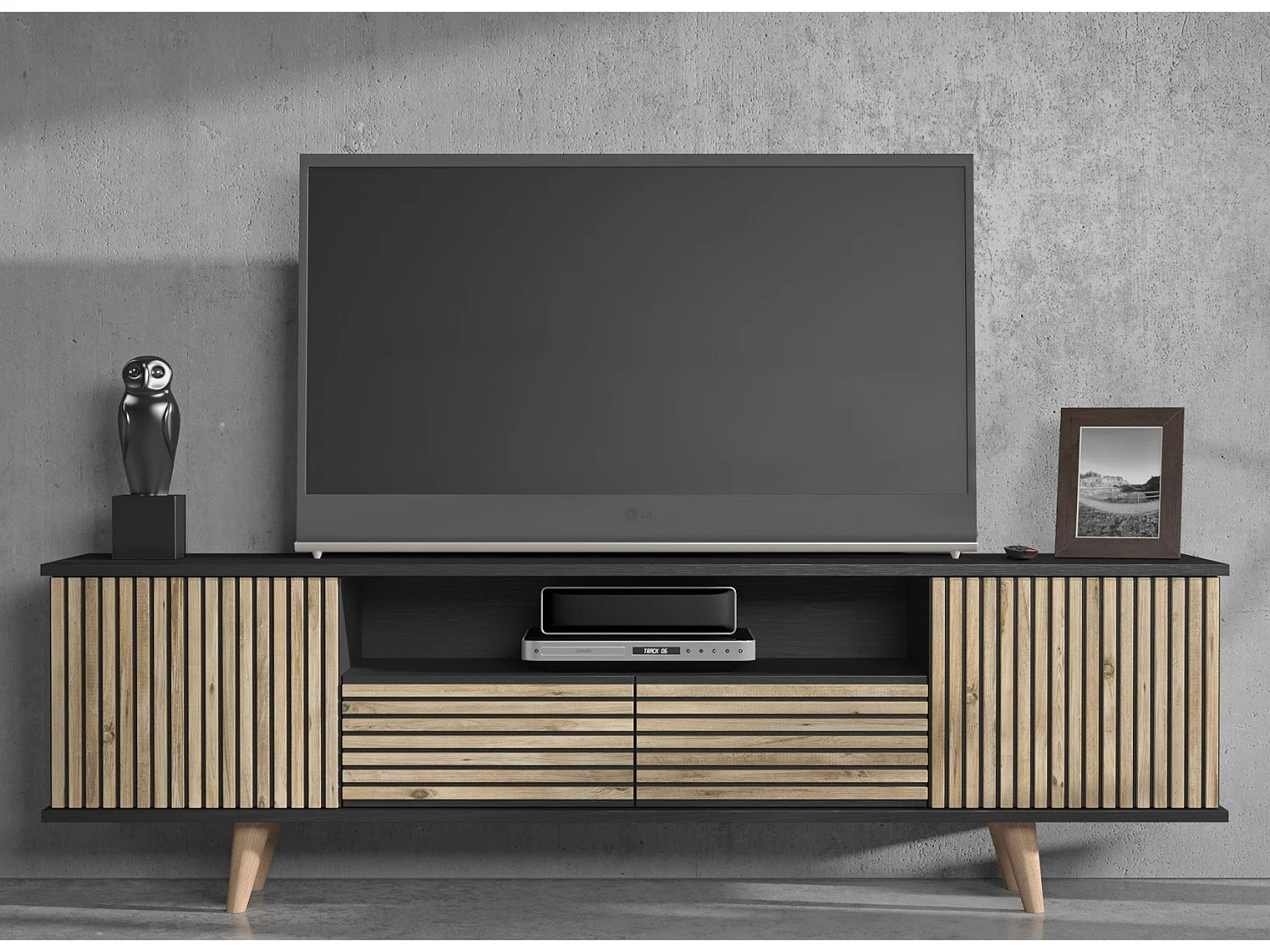 Meuble TV en aggloméré Dylan Modèle 2