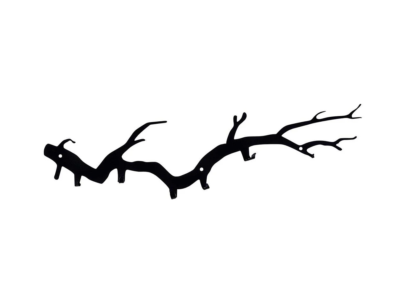 Patère en métal noir Bough