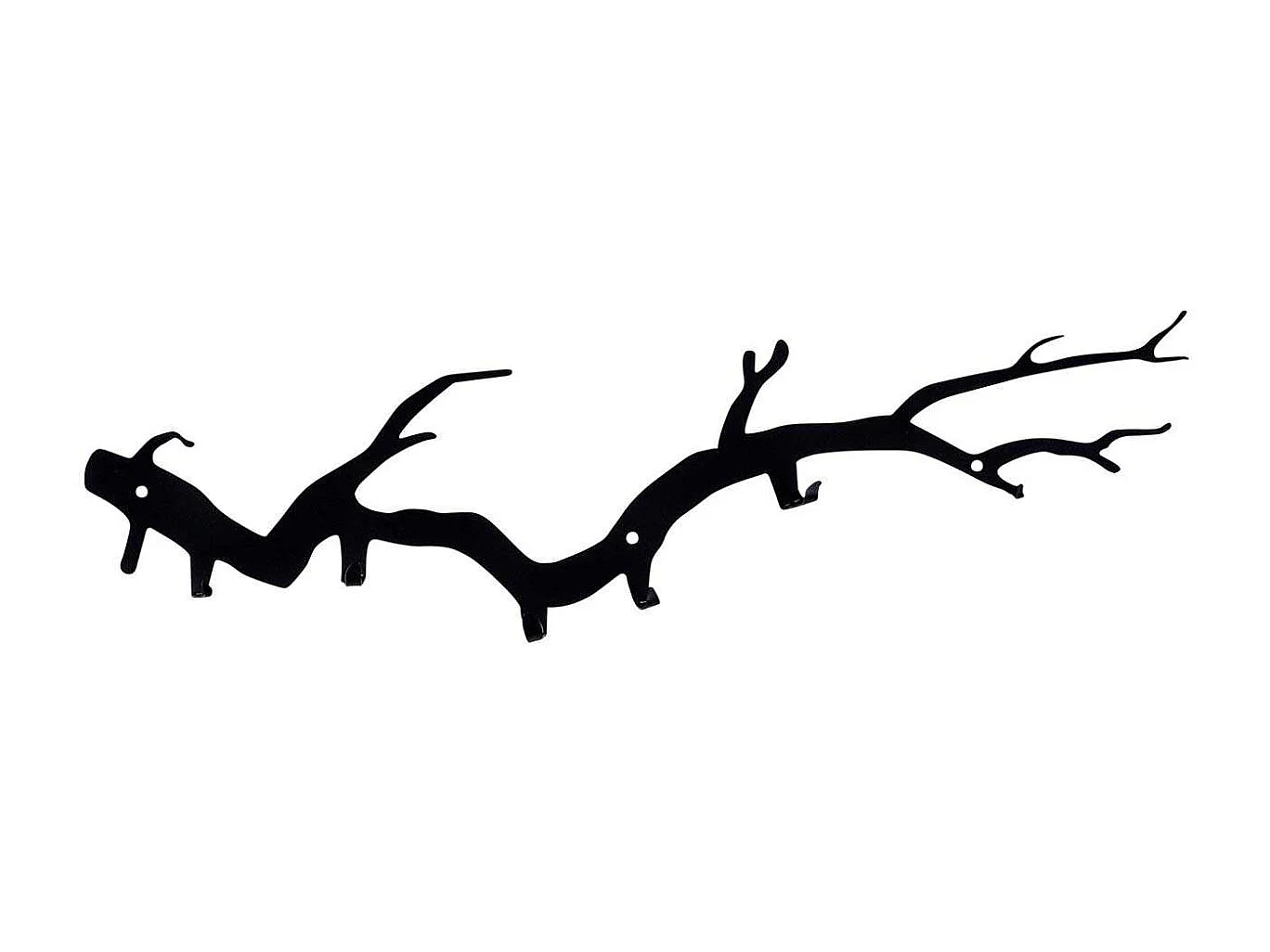 Patère en métal noir Bough