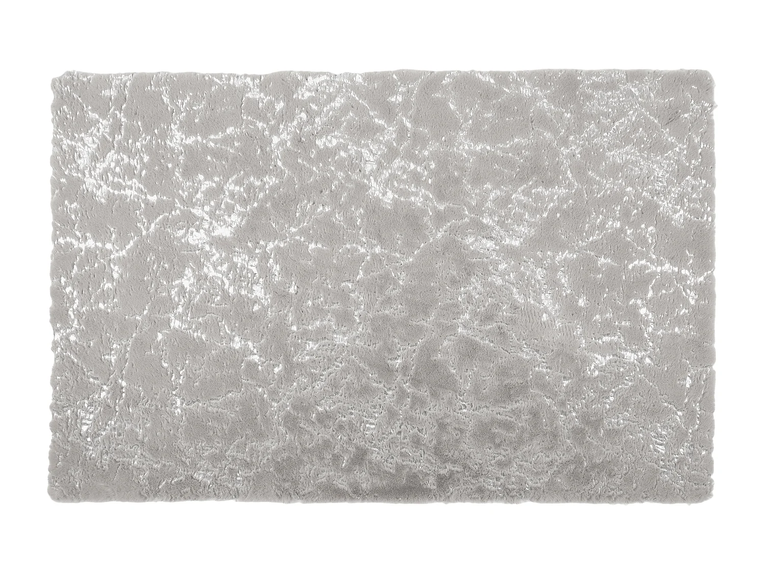 Tapis Imit Fourrure Imp Argente Gris 120x170cm Gris, Argent