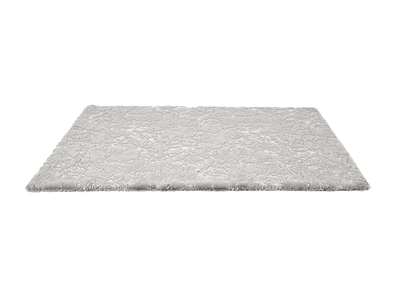 Tapis Imit Fourrure Imp Argente Gris 120x170cm Gris, Argent