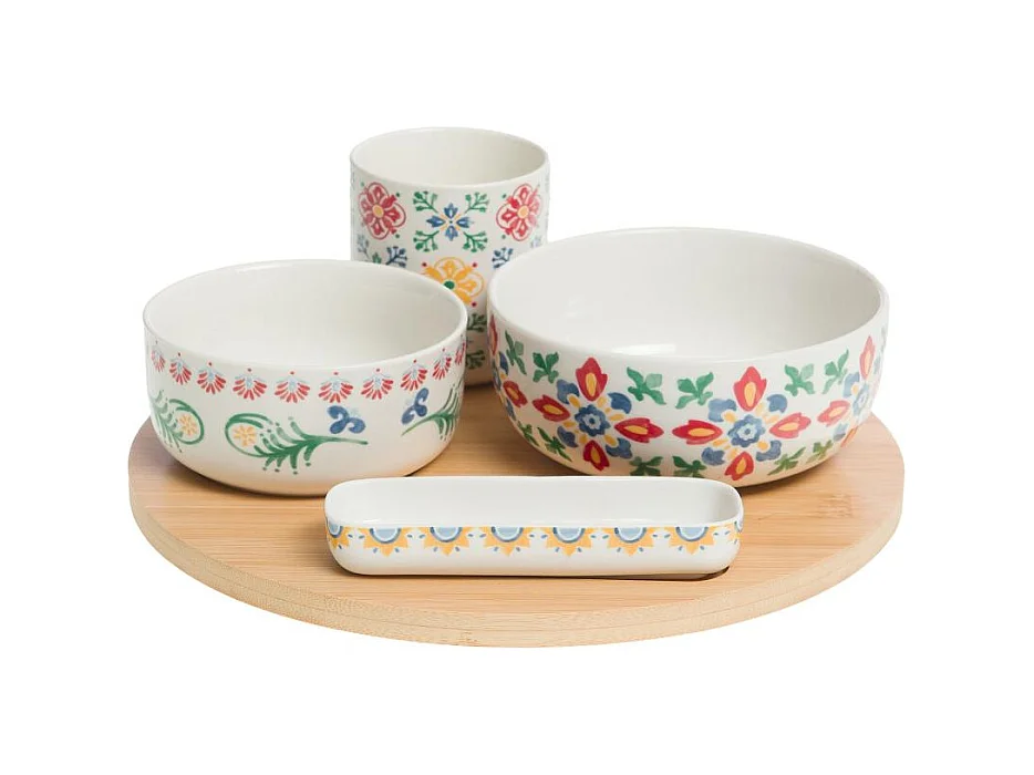 Coffret plateau et ses 4 bols Donna
