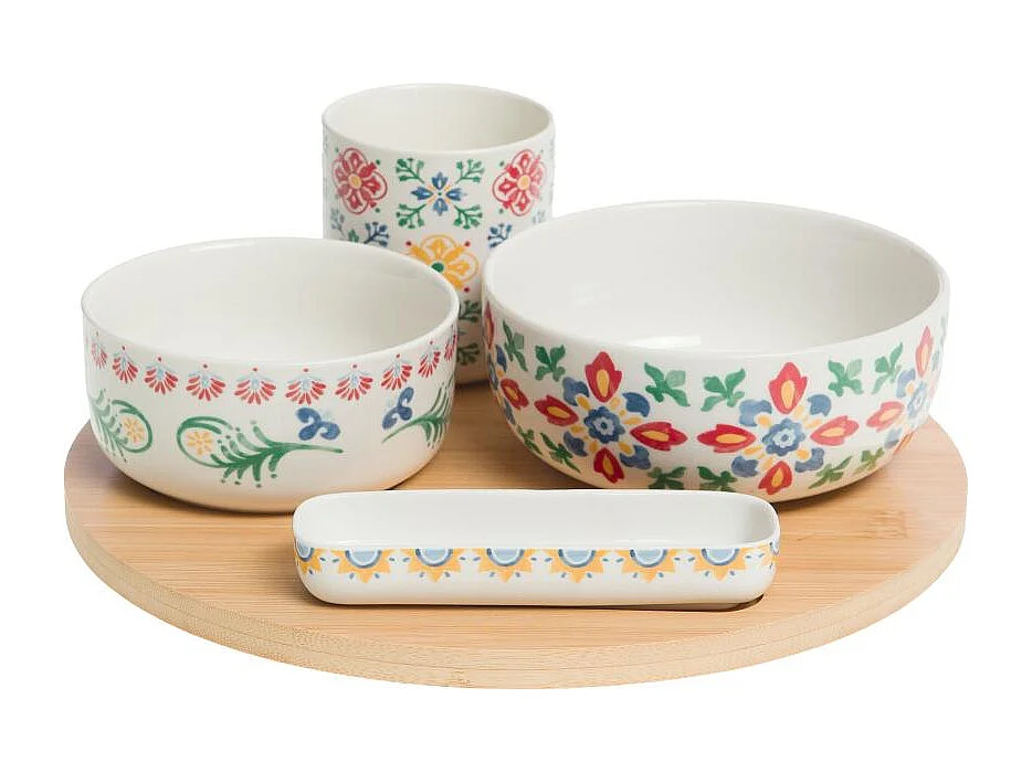 Coffret plateau et ses 4 bols Donna