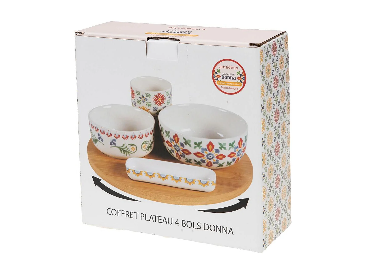 Coffret plateau et ses 4 bols Donna