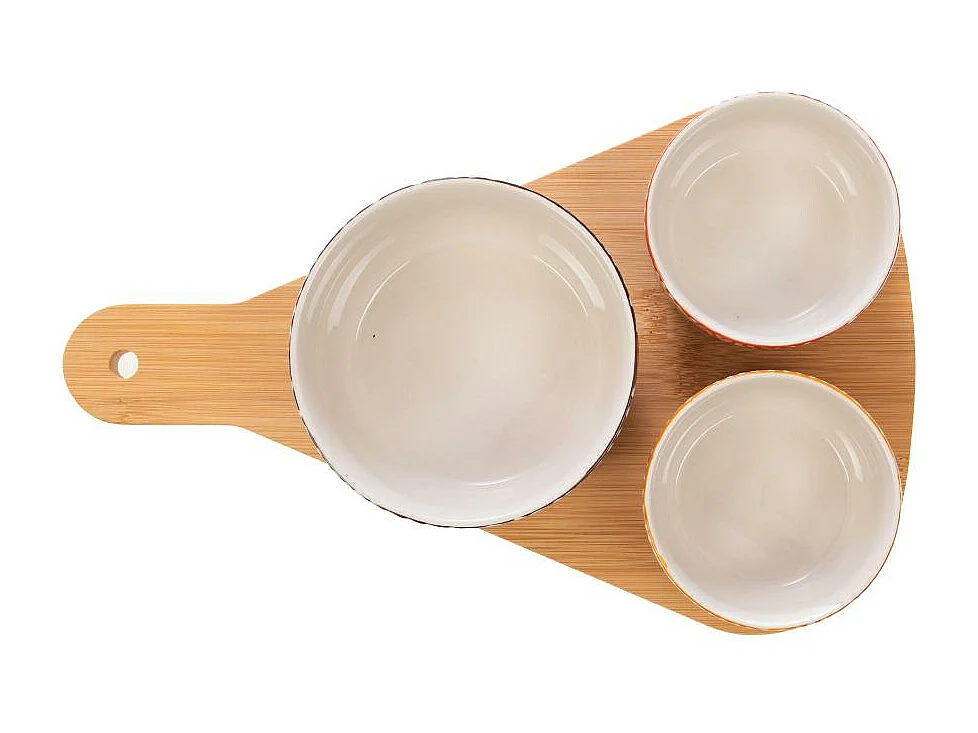 Plat et ses 3 bols Isis