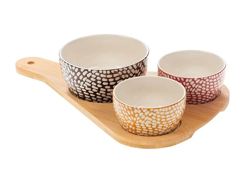 Plat et ses 3 bols Isis