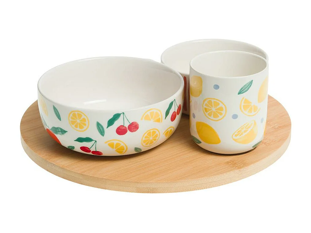 Plat et ses 4 bols fruty