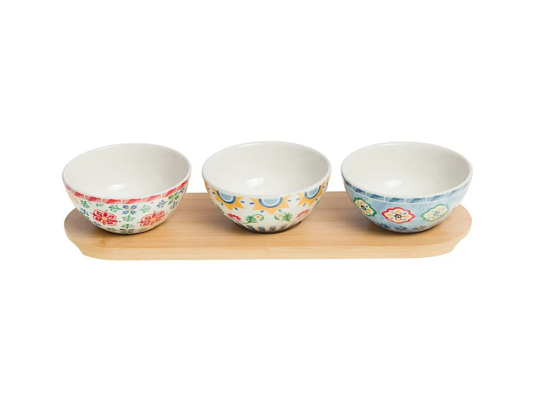 Coffret plateau avec 3 bols Donna
