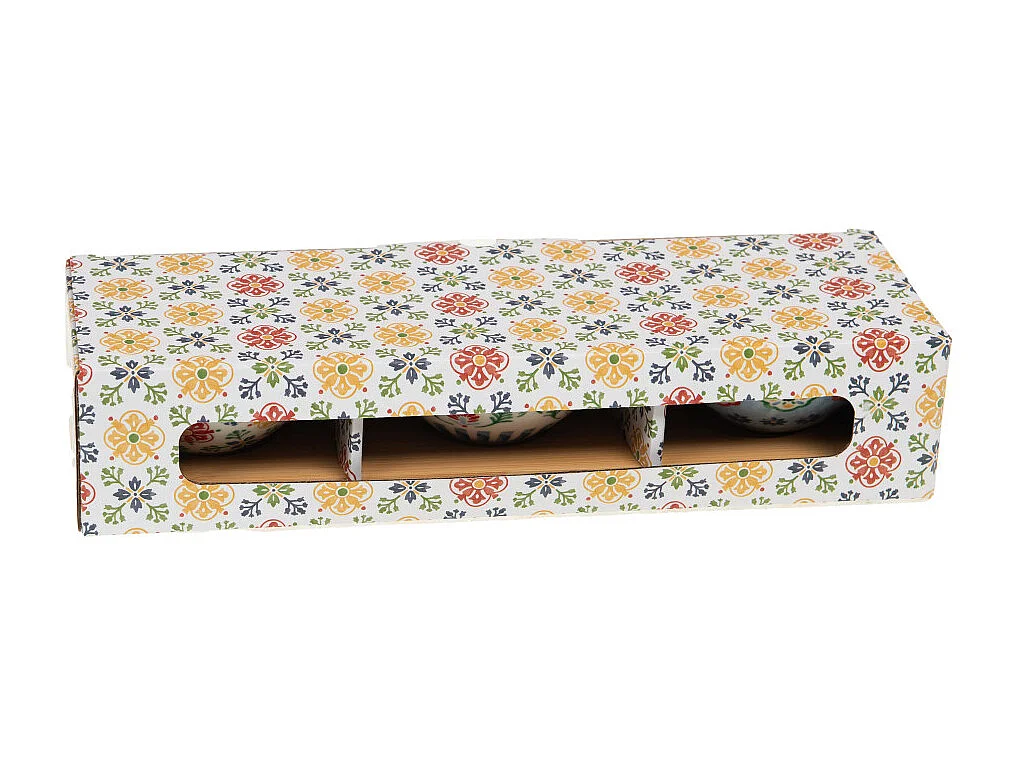 Coffret plateau avec 3 bols Donna