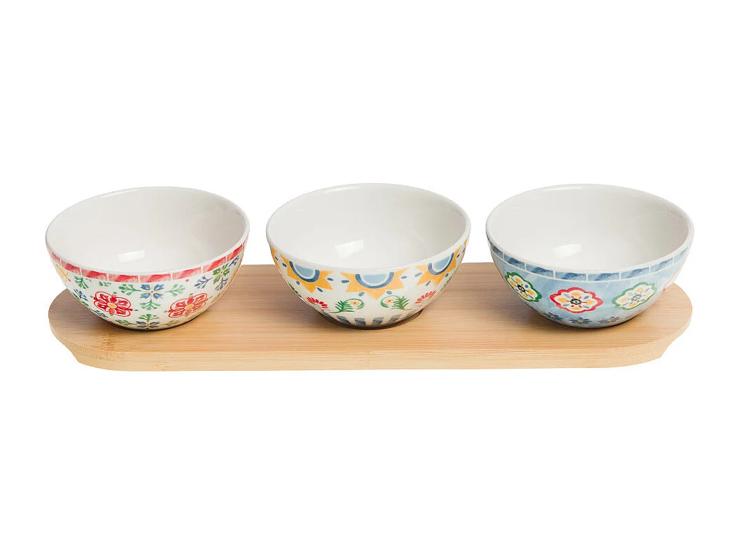 Coffret plateau avec 3 bols Donna