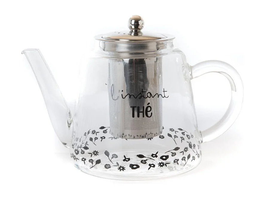 Théière infuseur flore en verre