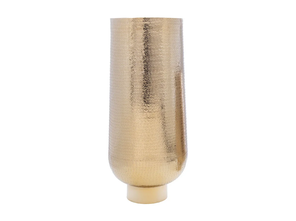 Vase Tranzado 76 cm or en aluminium