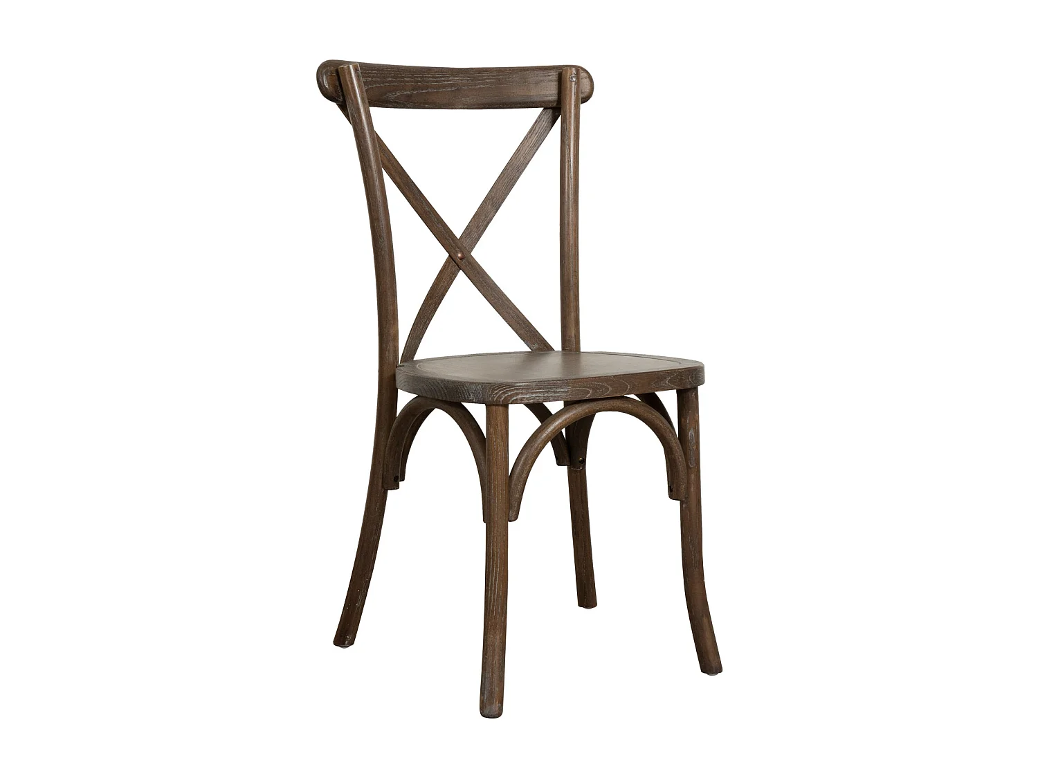 BISCOTTINI Harmonie Chaise – Assise en bois massif avec finition brun antique – Cuisine, Bistro, Salle à Manger- Salon – Empilable – 42x43x88cm.