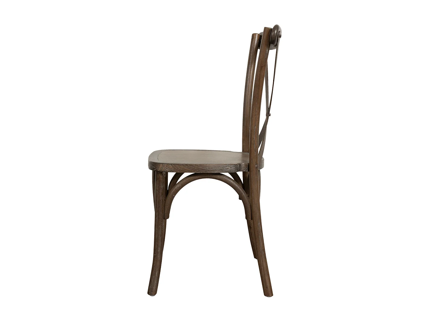 BISCOTTINI Harmonie Chaise – Assise en bois massif avec finition brun antique – Cuisine, Bistro, Salle à Manger- Salon – Empilable – 42x43x88cm.